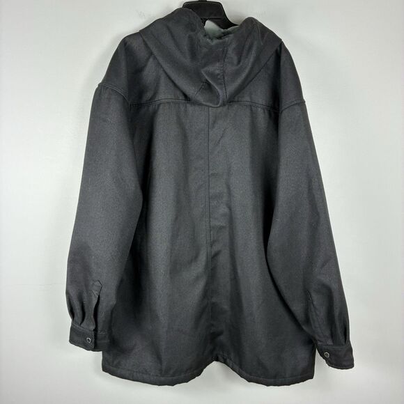 Dickies Mens Work Jacket Black Size 3XL Button Down Fleece Lined Heavy Duty - Picture 2 of 6